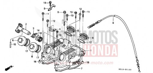 CYLINDER HEAD COVER XR250RN de 1992